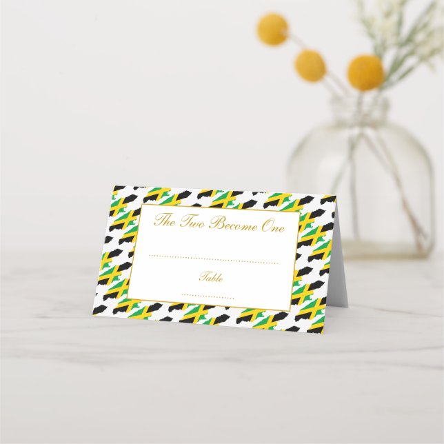 Carte De Placement Elégante fête des Mariages de la JAMAÏQUE (Devant)