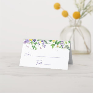 Carte De Placement Élégante Fête des mariées Fleur sauvage