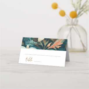 Carte De Placement Elégante Fleurs tropicales Mme M. Floral Mariage