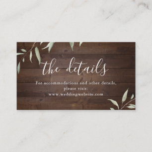 Carte De Placement Élégante grange bois rustique détails mariage