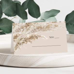 Carte De Placement Elégante Pampas Grass Mariage Carte Place