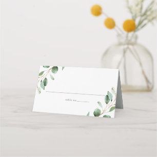 Carte De Placement Élégante verdure Eucalyptus Mariage plié