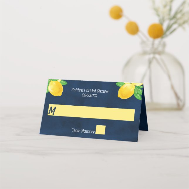 Carte De Placement Elle a trouvé son grand amour Mariage de citron (Devant)