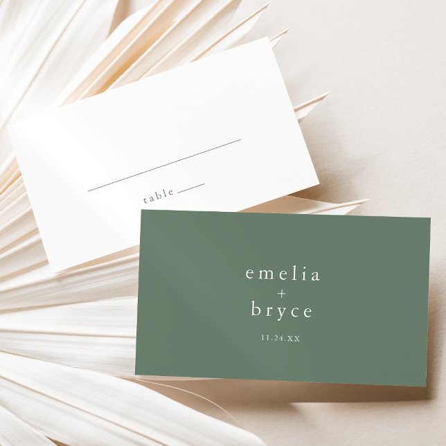 Carte De Placement EMELIA Flat Nature Woodland Mariage Place Card (EMELIA Flat Nature Woodland Wedding Place Card)