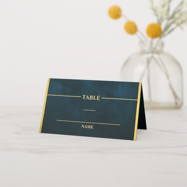 Carte De Placement Emerald Green Gold Fairy Tale Whimsical Place Card (Devant)
