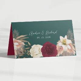 Carte De Placement Emerald Green Rustic Mariage