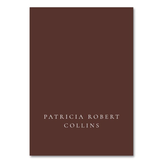 Carte de placement en calligraphie marron choco cl (Par défaut)
