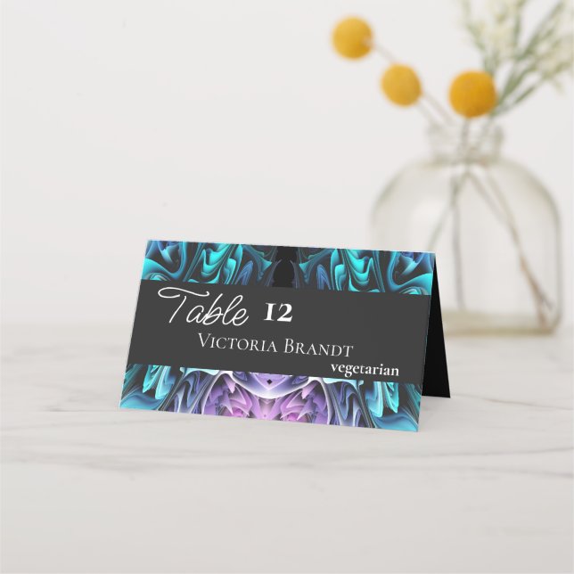 Carte De Placement Enchantement coloré (Devant)