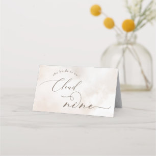 Carte De Placement Étiquette d'aliment vierge Cloud Nine aquarelle ou