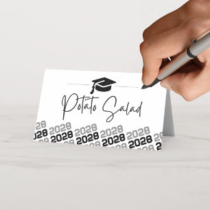 Carte De Placement Étiquette pliable de chapeau de remise de diplômes