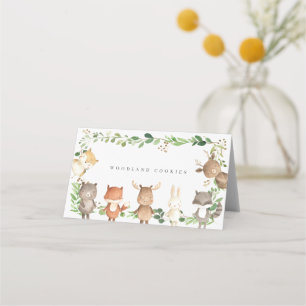 Carte De Placement Étiquettes de buffet de nourriture pour la forêt