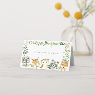 Carte De Placement Étiquettes de nourriture pour buffet de forêt