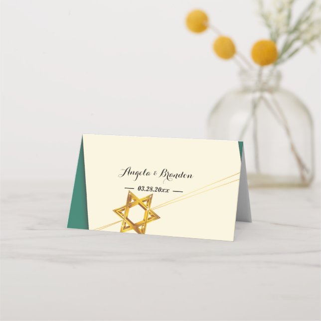 Carte De Placement étoile de David Place Card (Dos)