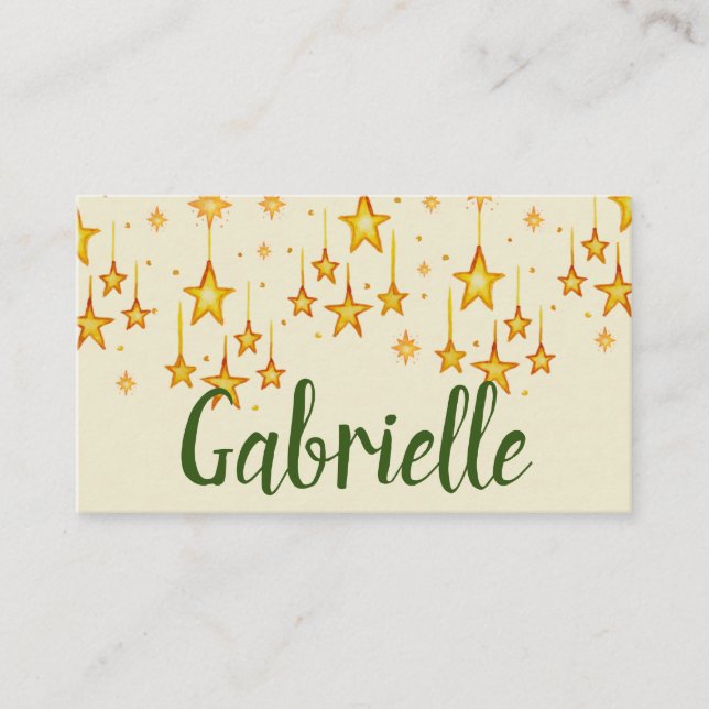 Carte De Placement Étoiles de Noël personnalisées (Devant)