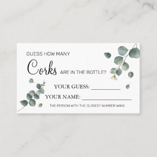 Carte De Placement Eucalyptus Combien de Corks Fête de l'mariée jeu