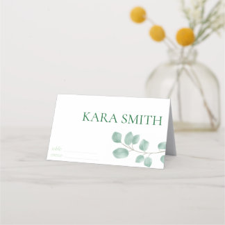 Carte De Placement Eucalyptus Moderne Mariage Carte d'accueil