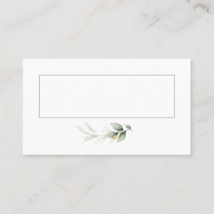 Carte De Placement Eucalyptus sauge vert or mariage enregistrer la da