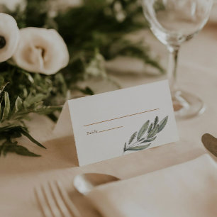 Carte De Placement Evergreens romantique Mariage plié