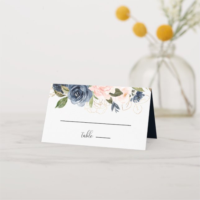 Carte De Placement Exquise automne Floral Mariage Carte Place (Devant)