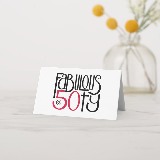 Carte De Placement Fabuleux à 50 cartons pliés rouges (Devant)