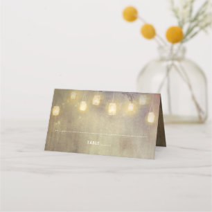 Carte De Placement Faded Mason Jar éclaire Mariage rustique