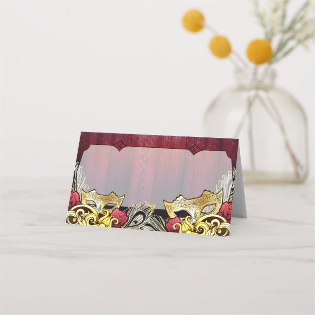 Carte De Placement Fancy Gold Masquerade (Devant)