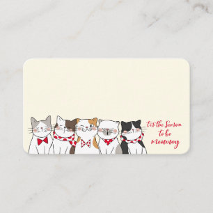 Carte De Placement Fantaisie Chats Saison Être Joyeux Vacances