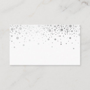 Carte De Placement Faux confettis en feuille d'argent   Moderne