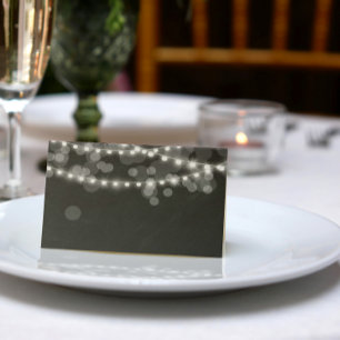 Carte De Placement Fée blanche - Lumières et tableau noir