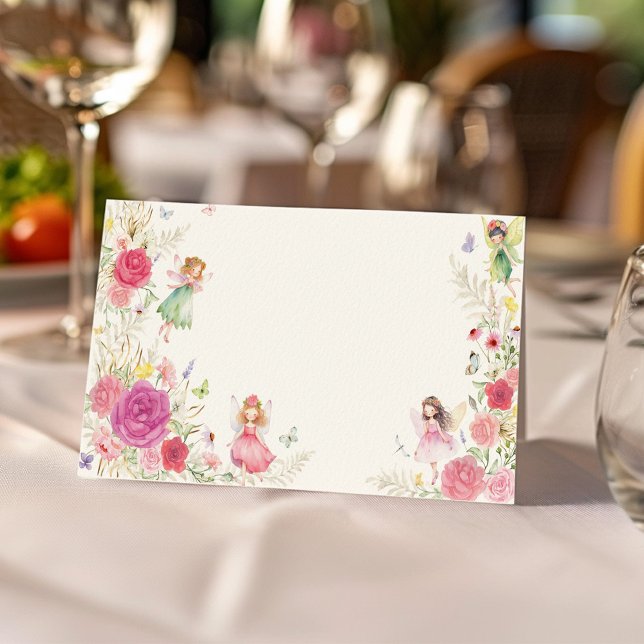 Carte De Placement Fée Floral Food Tente Carte Place (Créateur téléchargé)