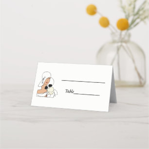 Carte De Placement Femme Art Déco vintage avec fleurs portant Casquet