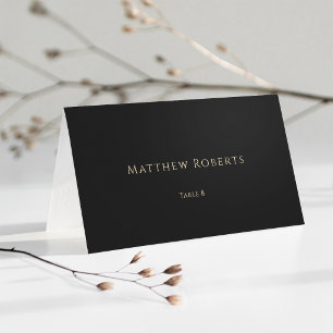 Carte De Placement Fête d'anniversaire 30 ans Black & Gold