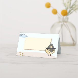 Carte De Placement Fête d'anniversaire Trésor Pirate Oiseau