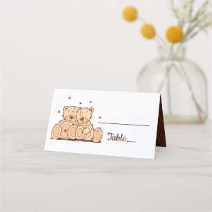 Carte De Placement Fête de l'mariée du mariage d'amour des Nounours B