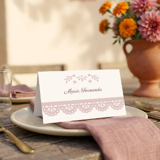 Carte De Placement Fête de mariage mexicaine Dusty Rose Viva la Novia