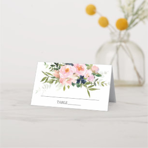 Carte De Placement Fête des mariées Blush Roses & Peonies