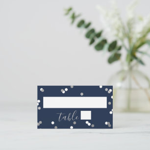 Carte De Placement Fête des mariées Confetti à huile d'argent