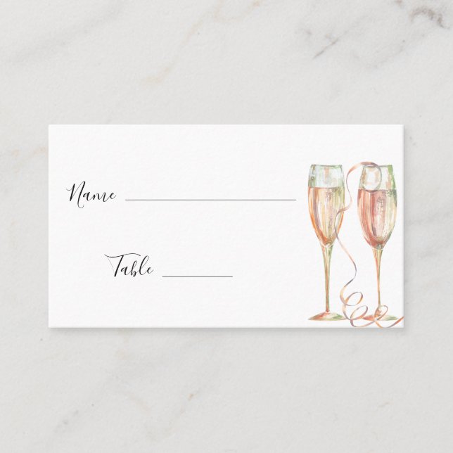 Carte De Placement Fête des mariées de champagne Brunch & Bubbly (Devant)