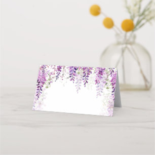 Carte De Placement Fête des mariées de glycine à l'aquarelle violet