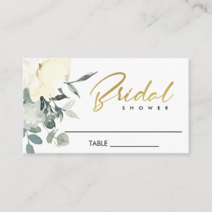 CARTE DE PLACEMENT FÊTE DES MARIÉES FLORALE FLORALE EN IVOIRE DOUCE