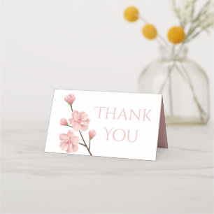Carte De Placement Fête Fleur Merci rose cerise