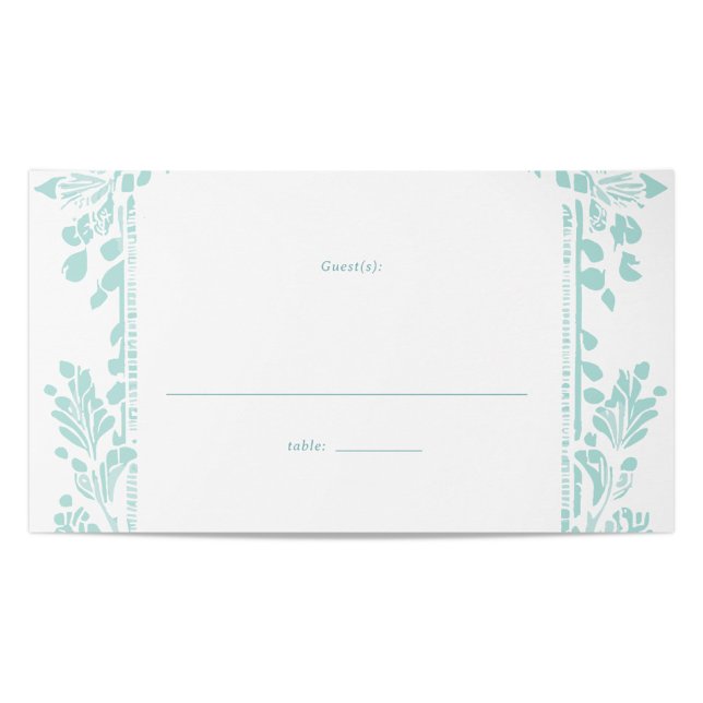 Carte De Placement Feuille de table Mariage Norwich (Classic Place Card Design with Room for Writing Guest's Name)