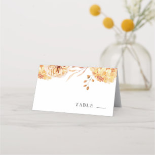 Carte De Placement Feuilles d'automne Chute amoureuse Mariage Carte P