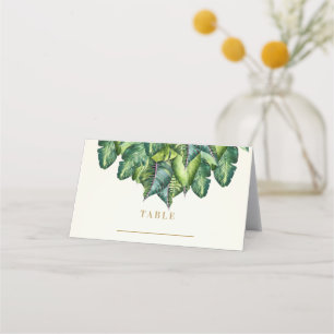 Carte De Placement Feuilles de Jungle Tropicale Table de Mariage Bota