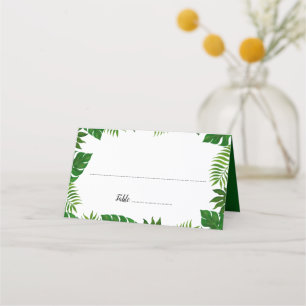 Carte De Placement Feuilles tropicaux   Carte Mariage