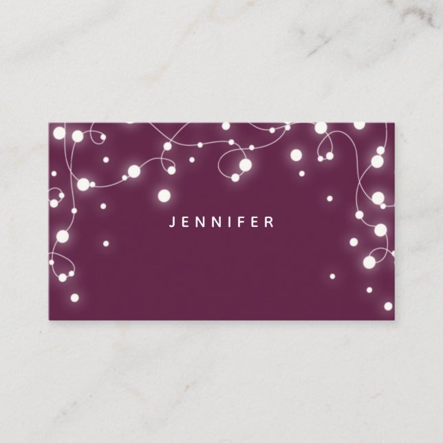 Carte De Placement Feux d'étincelle Plum personnalisés Noël (Devant)