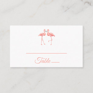 Carte De Placement Flamant rose rose mignon Fête des mariées Mariage