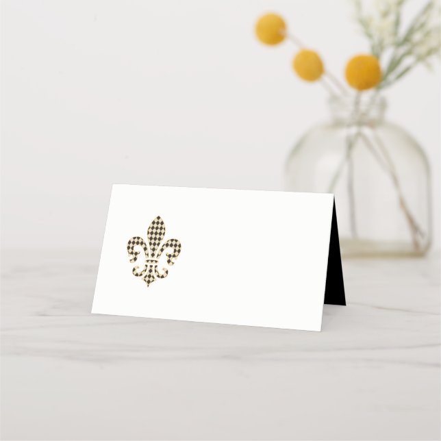 Carte De Placement Fleur de Lis avec Motif Diamant (Dos)