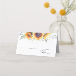 Carte De Placement Fleur de tournesol | Mariage floral