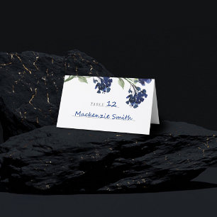 Carte De Placement Fleur sauvage Bleu classique Fleurs de Jardin Bo